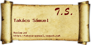 Takács Sámuel névjegykártya