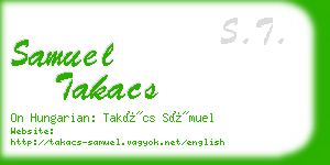 samuel takacs business card